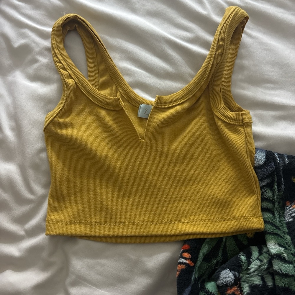 Stella Laguna Beach Mustard Crop Top